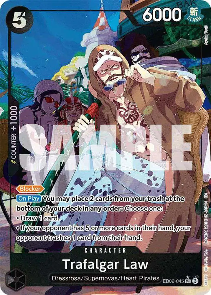One Piece Trading Card Game Extra Booster: Anime 25th Collection Super Rare Trafalgar Law EB02-045 [Alternate Art]