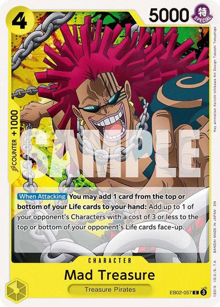 One Piece Trading Card Game Extra Booster Anime 25th Collection Single Card  Common Mad Treasure EB02-057 - ToyWiz