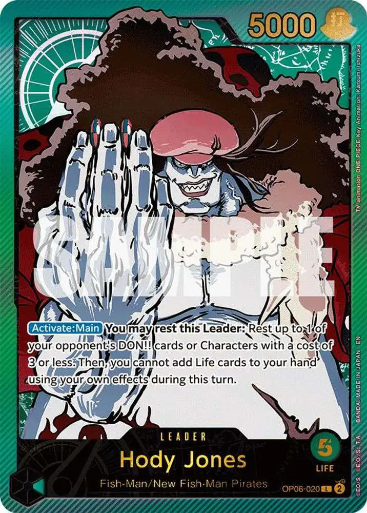 One Piece Trading Card Game Extra Booster: Anime 25th Collection Leader Hody Jones OP06-020 [SPR]