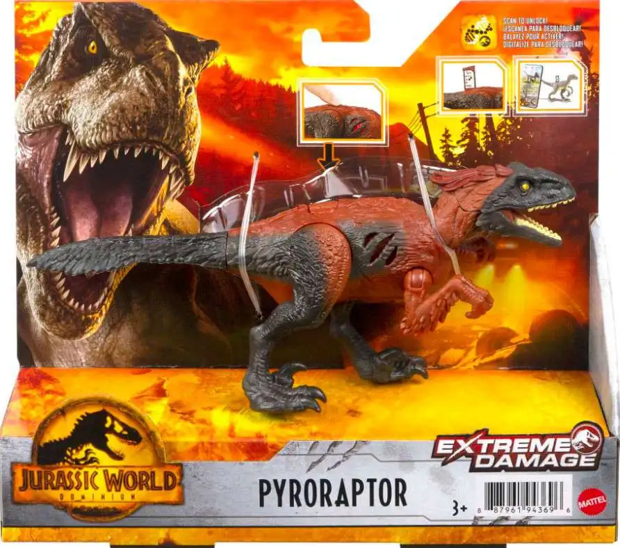 Jurassic World Dominion Extreme Damage Pyroraptor Exclusive Action Figure  Mattel - ToyWiz