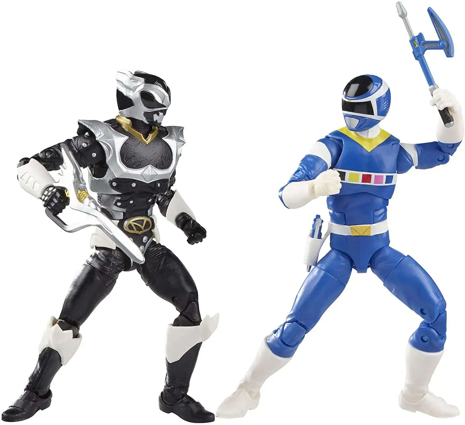 Power Rangers In Space Lightning Collection Blue Ranger vs. Psycho Silver  Action Figure 2-Pack