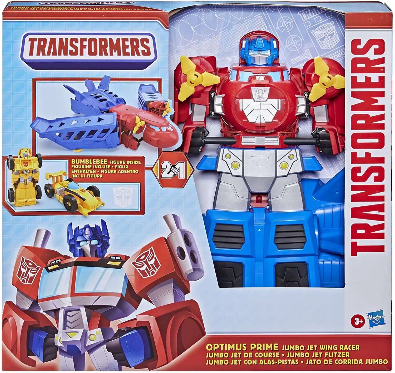 Transformers Generations Optimus Prime Jumbo Jet Wing Racer Action ...