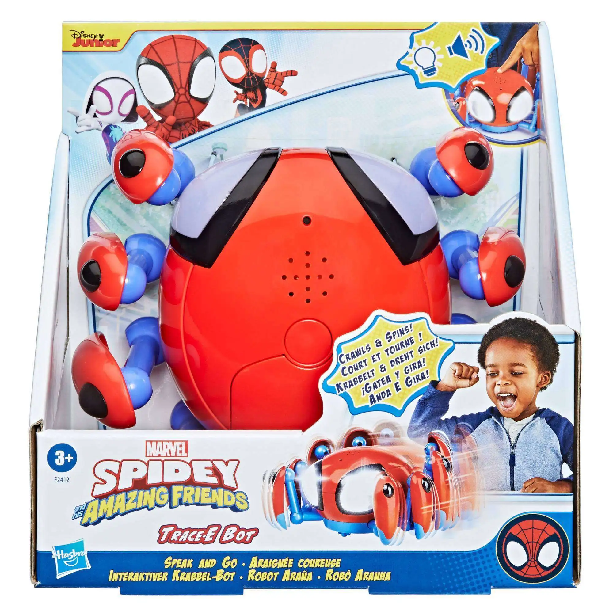 Marvel Spidey & His Amazing Friends Trace-E Bot Speak & Go Electronic Toy