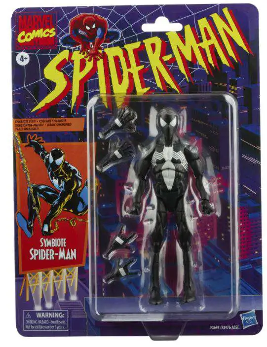 2021 Marvel Legends Retro Collection Wave 2 Symbiote Spider-Man Action Figure [Black Suit]
