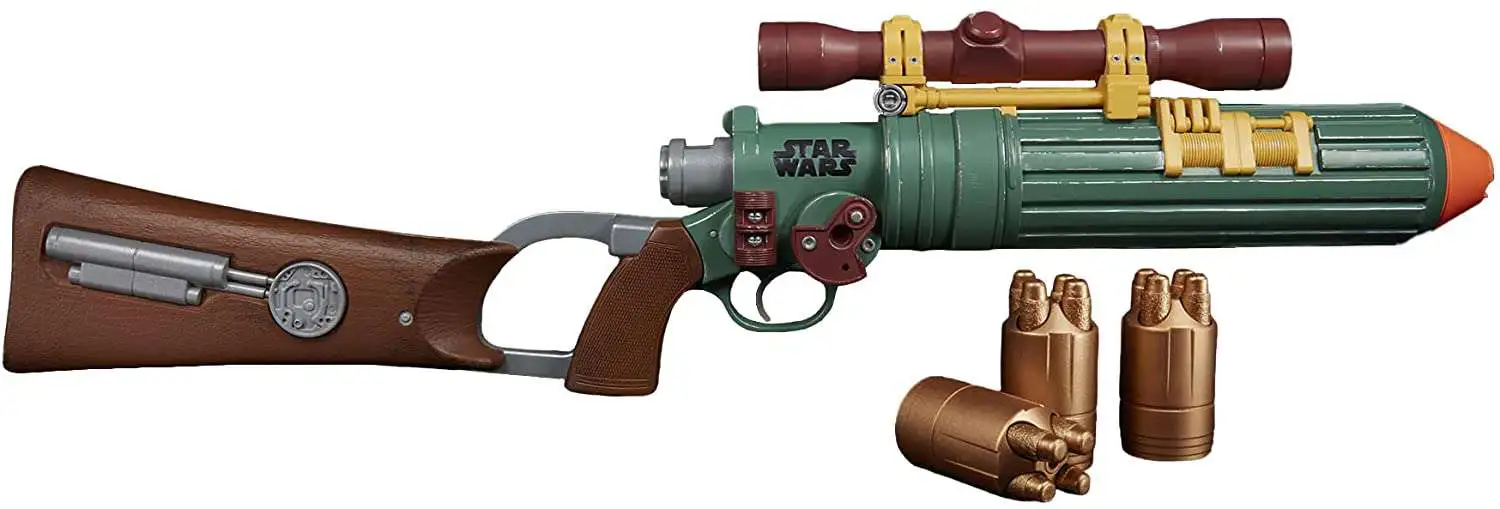 NERF x Star Wars The Book of Boba Fett EE-3 Blaster Replica [Illuminated Scope, 3 Drums, 12 Elite Darts & Blaster Sounds] (Pre-Order ships August)