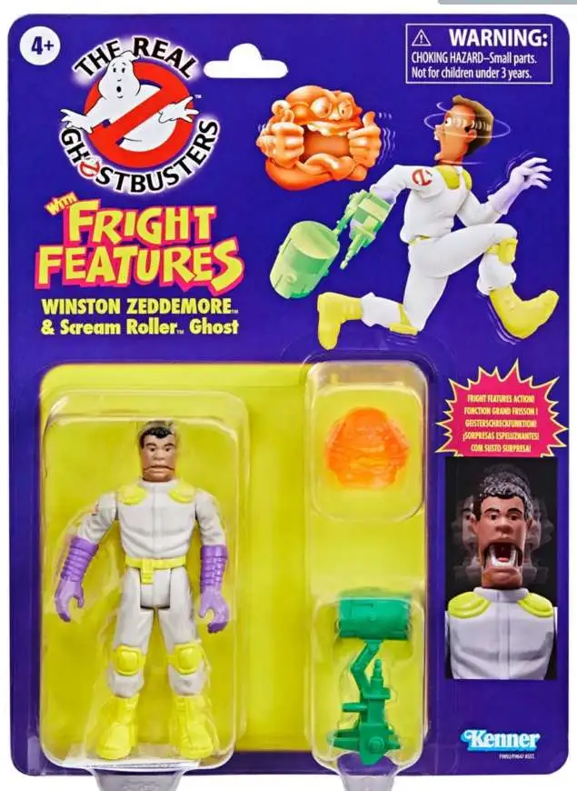 The Real Ghostbusters Fright Feature Winston Zeddmore with Scream Roller Ghost Action Figure