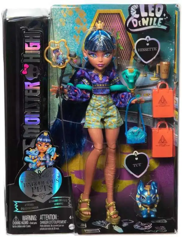 Monster High Faboolous Pets Cleo De Nile Exclusive Doll with Tut Hissette,  Damaged Package Mattel Toys - ToyWiz