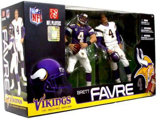 McFarlane Toys NFL Minnesota Vikings Sports Picks Football Brett Favre  Exclusive Action Figure 2-Pack Purple White Jerseys - ToyWiz