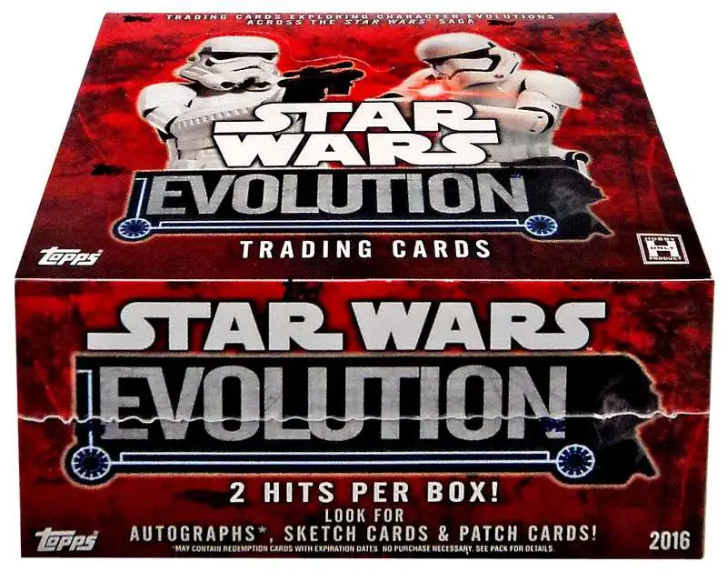 2016 Topps Star Wars Evolution HUGE Factory Sealed 24 Pack HOBBY Box-2 HITS! 
