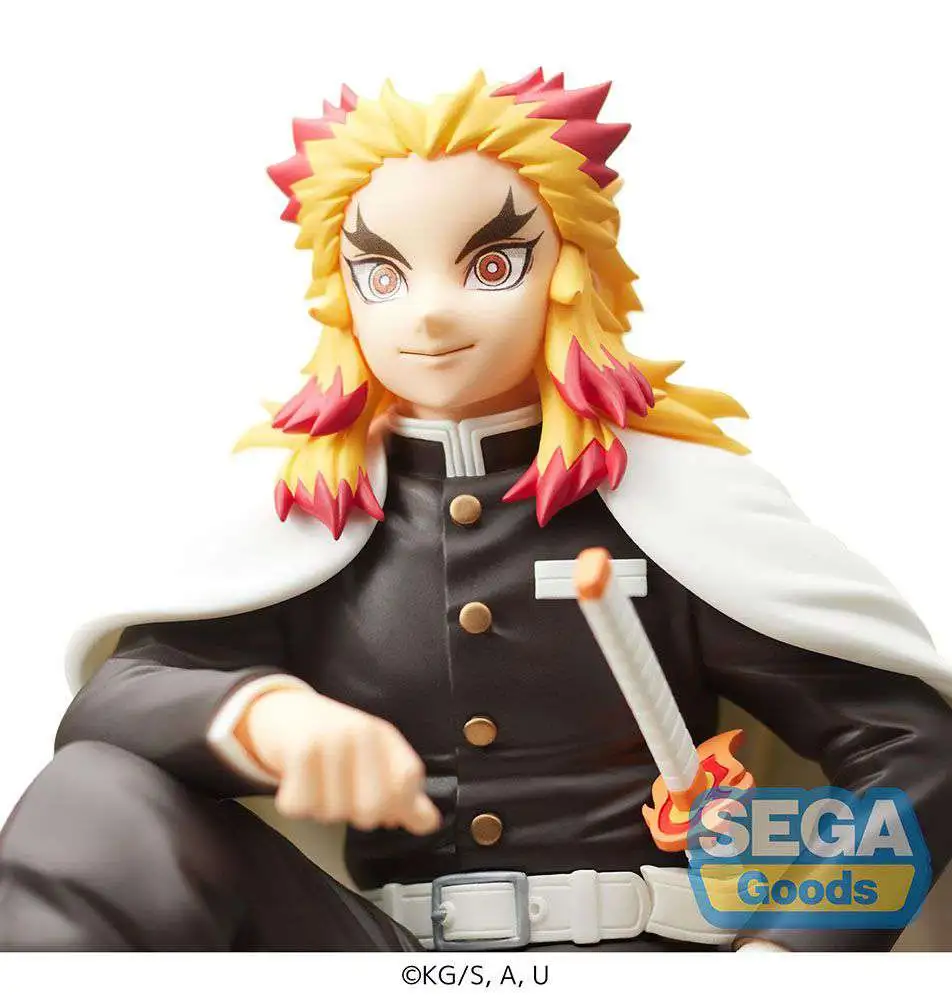  Rengoku Figure Anime Devil Slayer Eating Rice Balls Sitting  Pose Character Action Figure Ghost Slayer Desk Decor Collection Toy : Toys  & Games