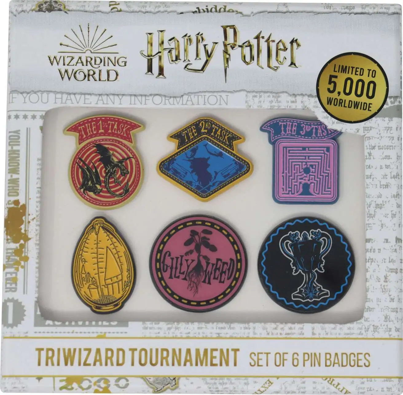 Harry Potter Triwizard Tournament Limited Edition Set of 6 Pin Badges