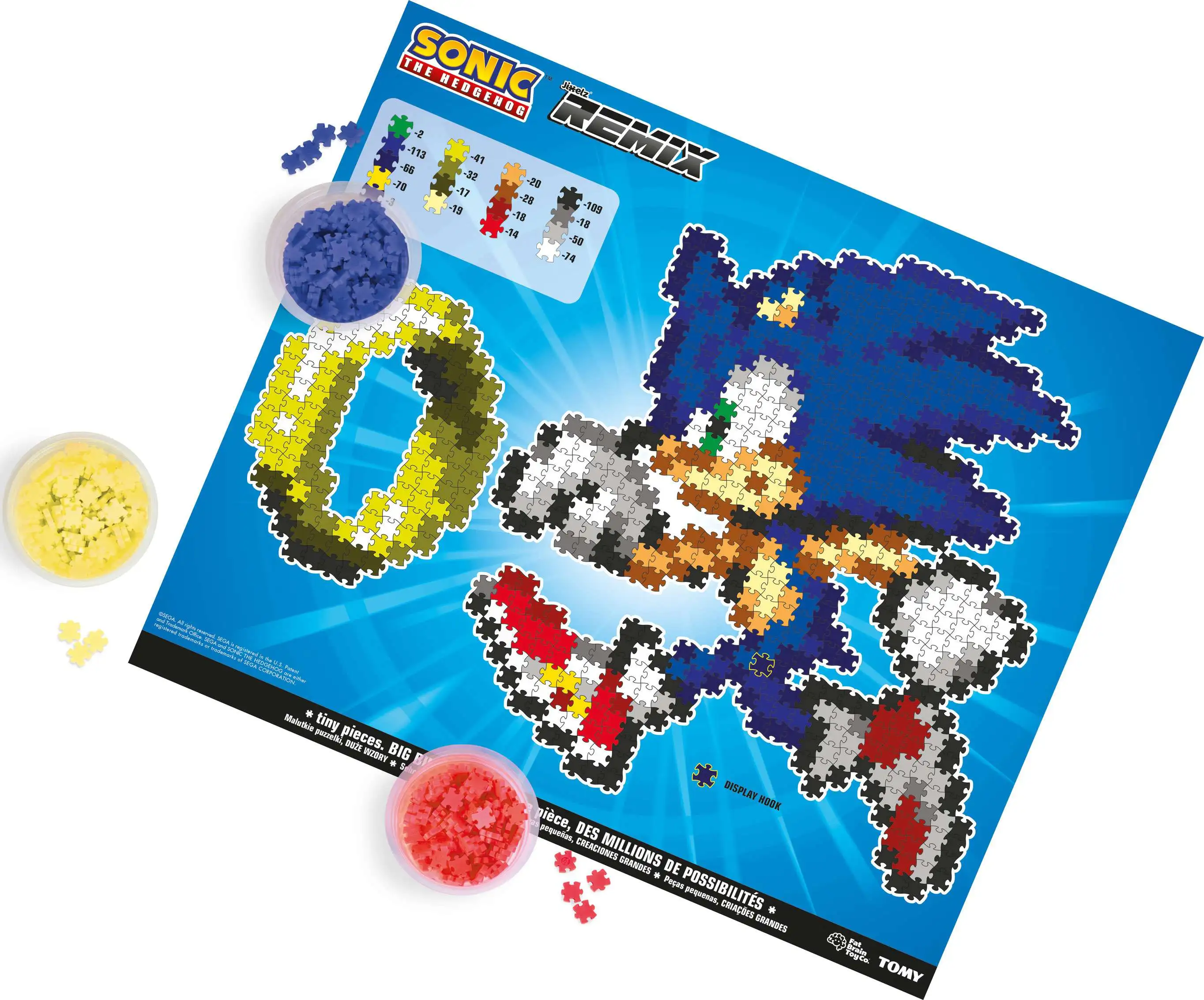 Sonic The Hedgehog Jixelz Remix Sonic And Coin Puzzle 750 Pieces Tomy ...