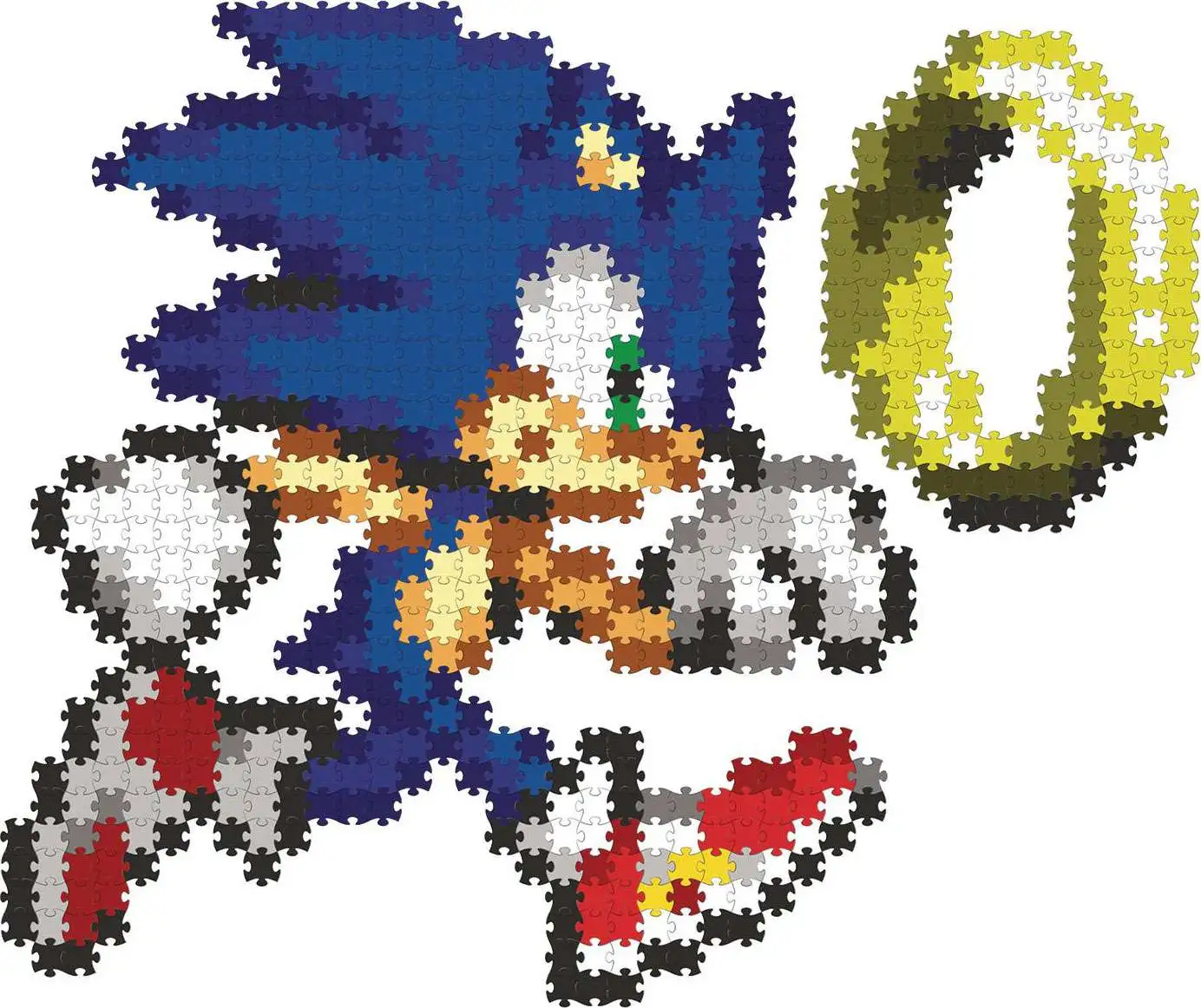 Sonic The Hedgehog Jixelz Remix Sonic And Coin Puzzle 750 Pieces Tomy ...