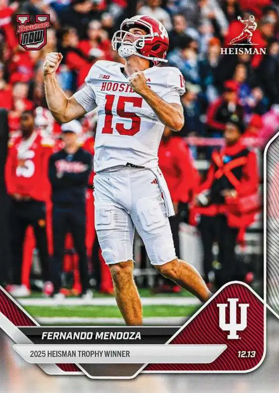 NCAA Indiana Hoosiers 2025 Bowman U NOW Football Fernando Mendoza #60 [Heisman Trophy Winner]
