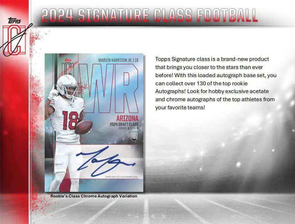 NFL Topps 2024 Signature Class Football Trading Card BLASTER Pack [7 Cards]