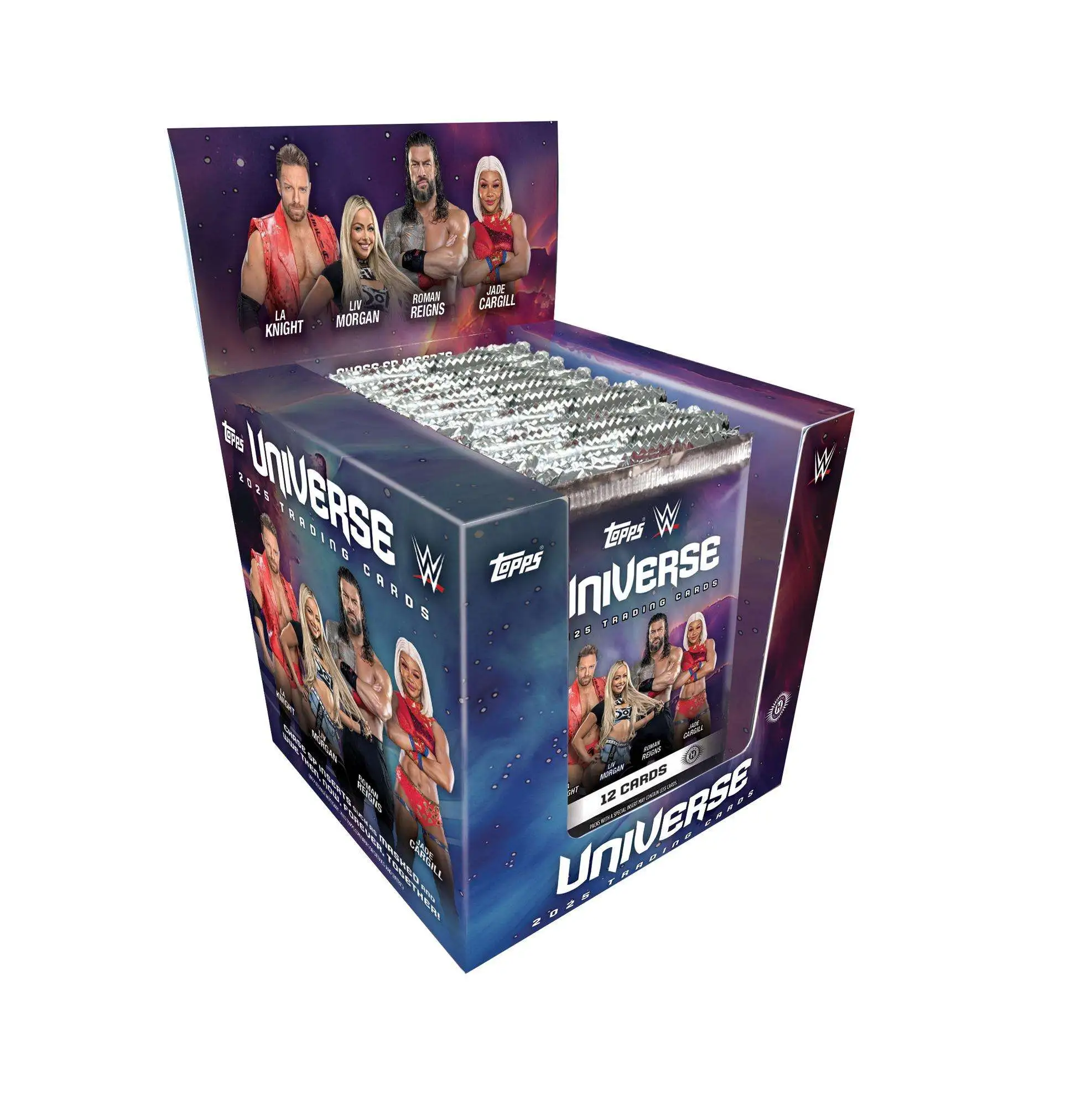 WWE Wrestling Topps 2025 Universe Trading Card Hobby Box [10 Packs]