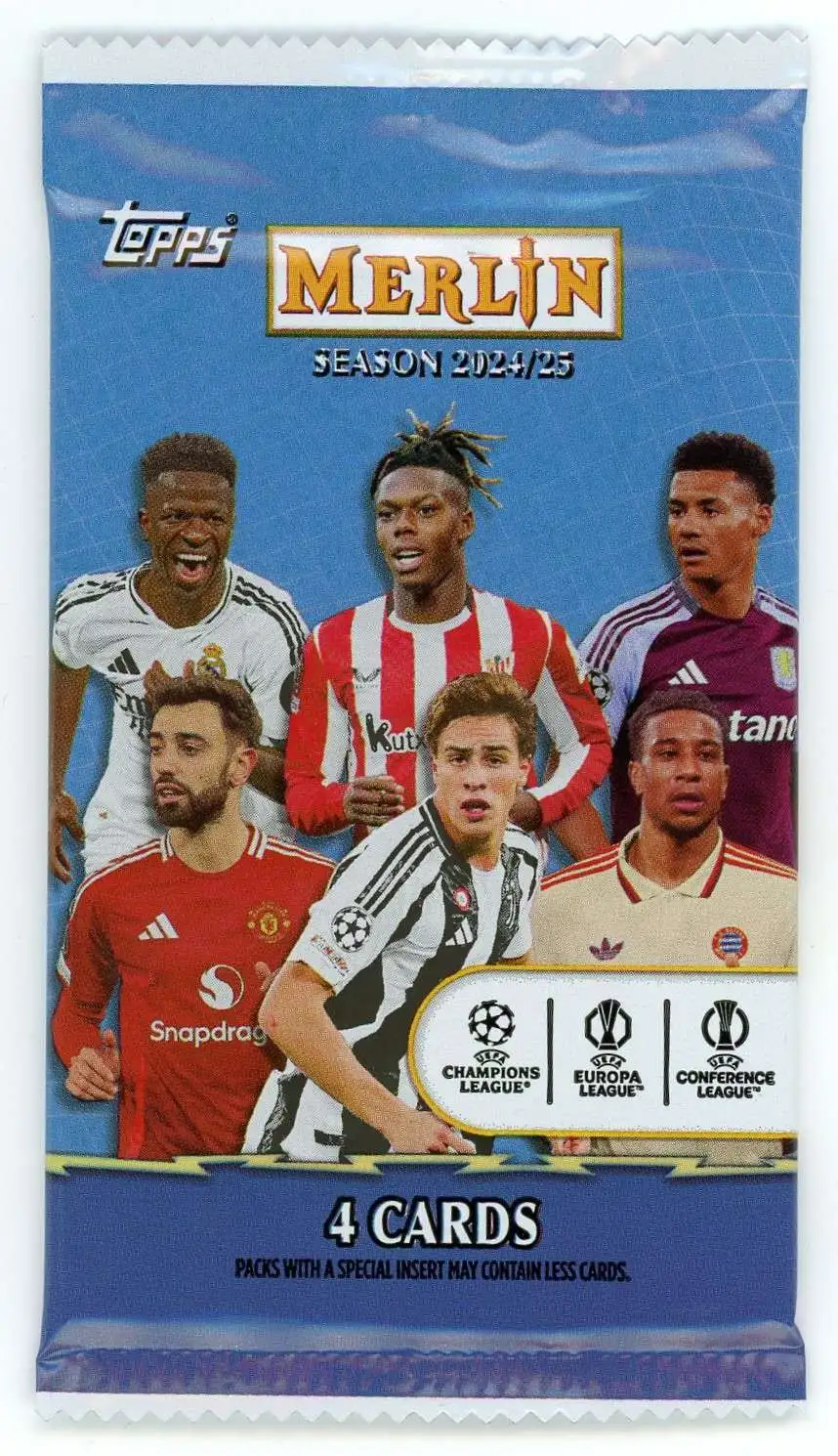 UEFA 2024-25 Topps Merlin UCC Trading Card Blaster Pack [4 Cards]