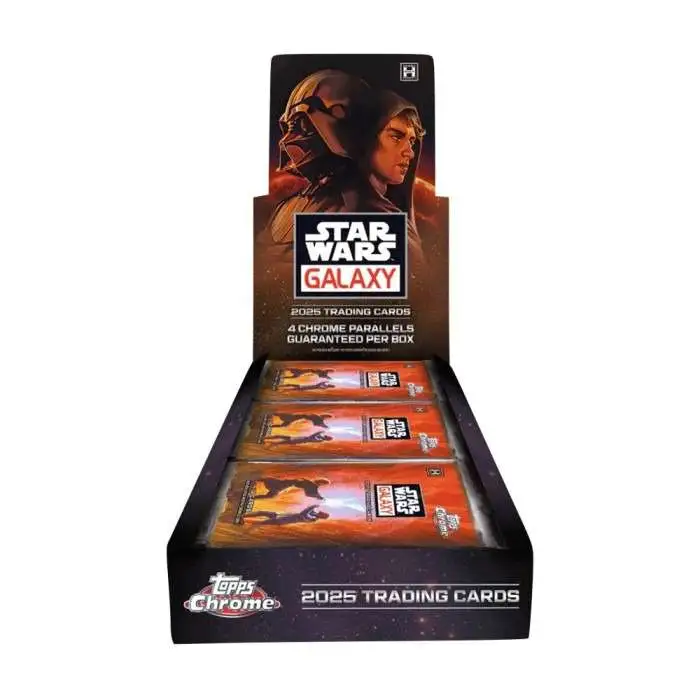 Topps 2025 Star Wars Chrome Galaxy Trading Card Hobby Box [18 Packs]