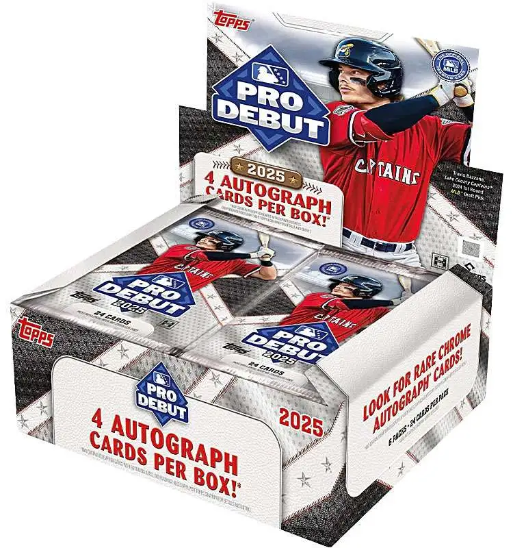 MLB Topps 2025 Pro Debut Baseball Trading Card HOBBY JUMBO Box [6 Packs, 4 Autographs!]