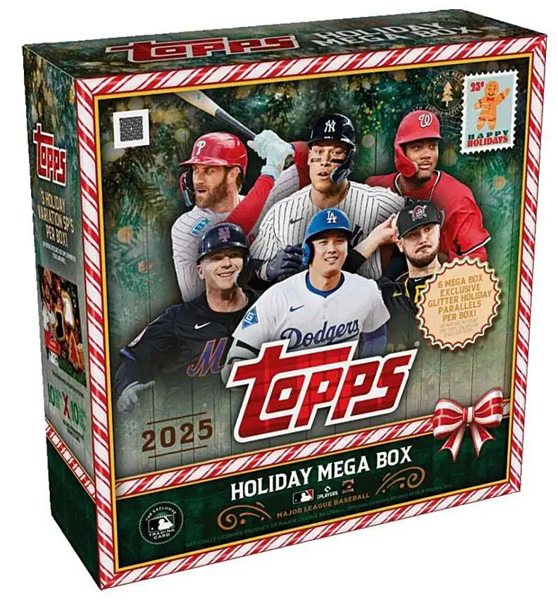 MLB Topps 2025 HOLIDAY Baseball Trading Card MEGA Box [10 Packs]