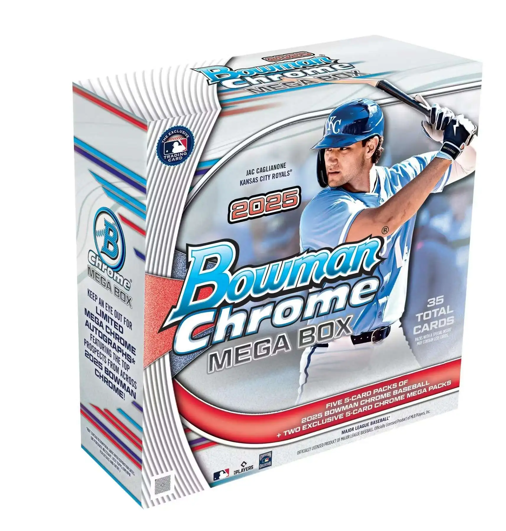 MLB Topps 2025 Bowman Chrome Baseball Trading Card MEGA Box [7 Packs]