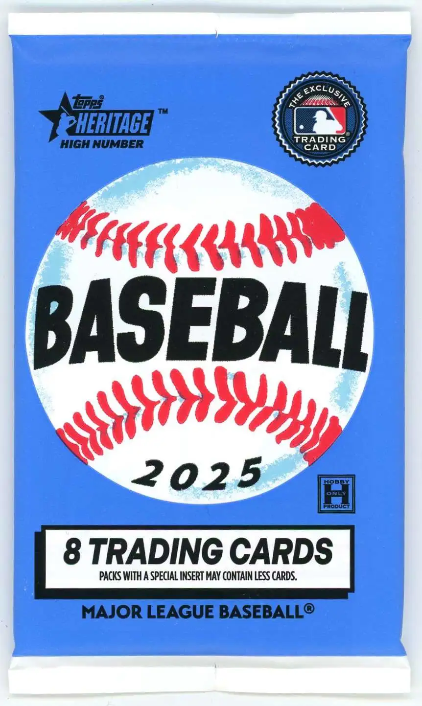 MLB 2025 Topps Heritage High Number Baseball Trading Card HOBBY Pack [8 Cards]