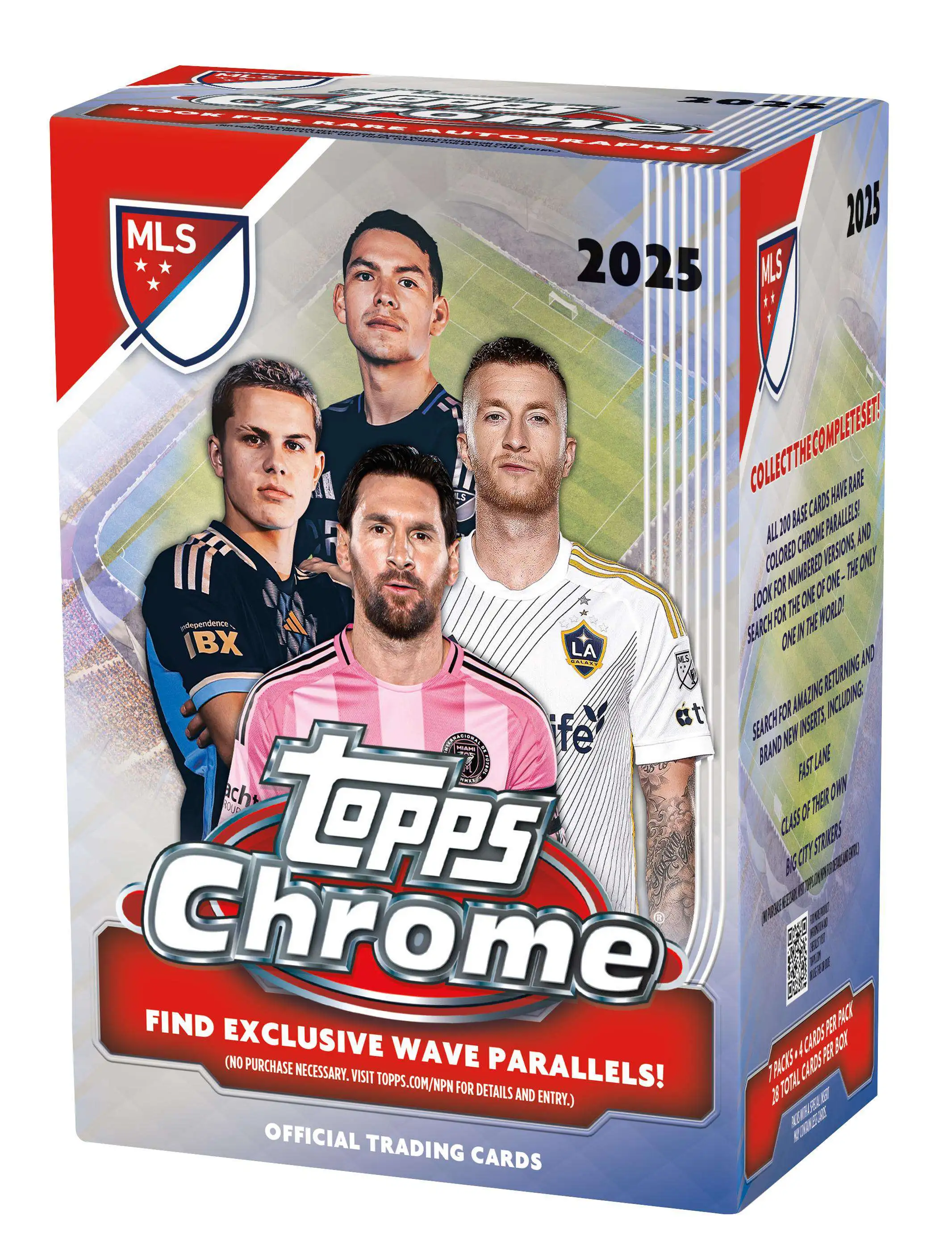 2025 Topps Chrome MLS Soccer Trading Card BLASTER Box [7 Packs]