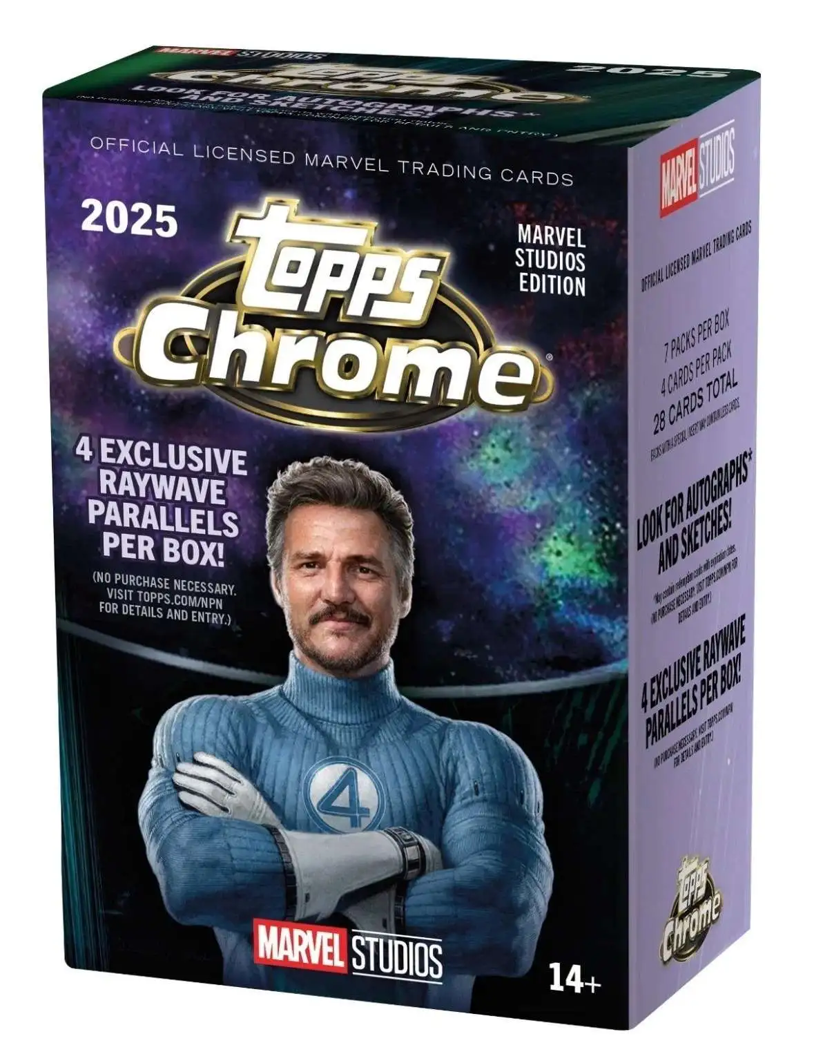 Marvel Topps 2025 Studios Chrome Trading Card BLASTER Box [7 Packs]