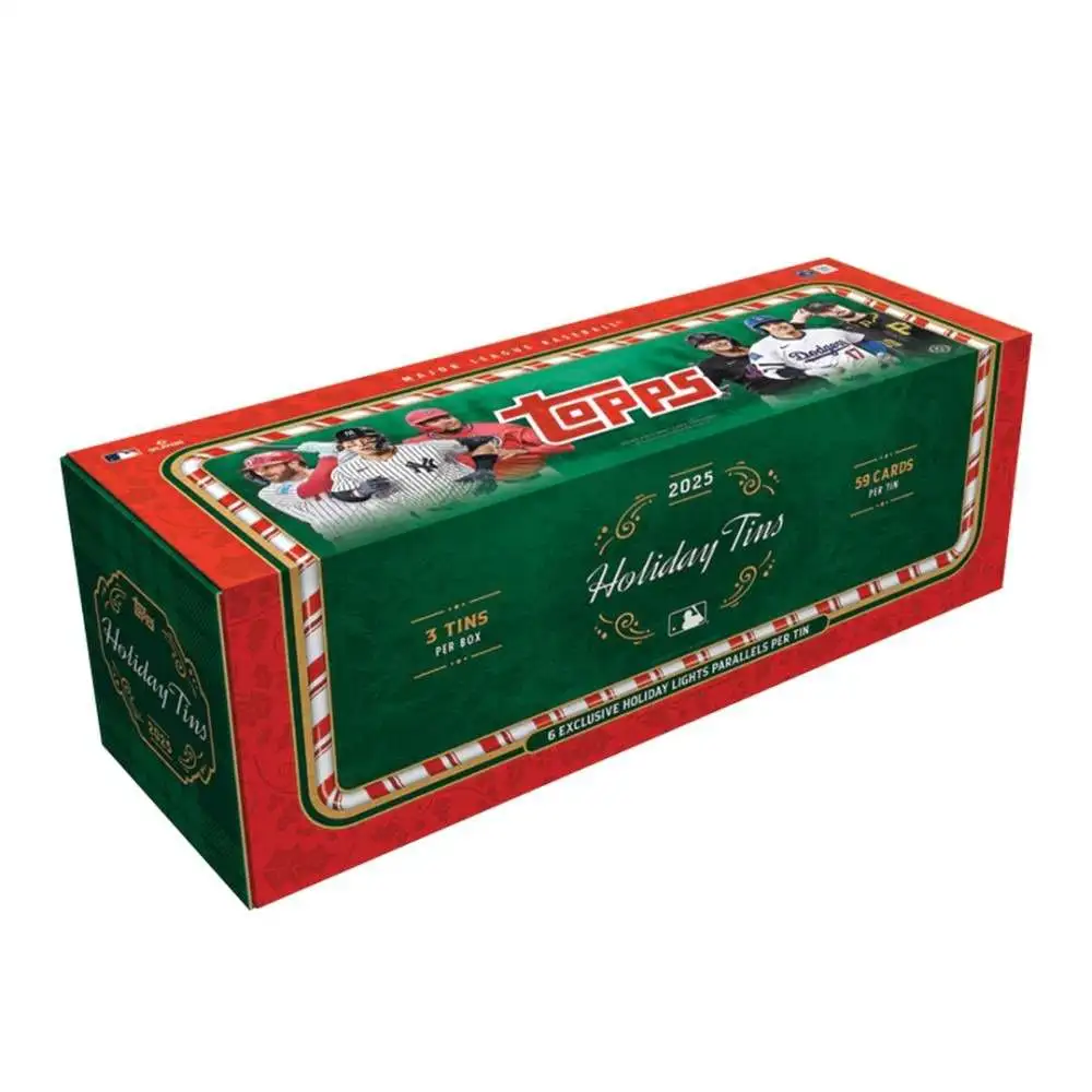 MLB Topps 2025 HOLIDAY Baseball Trading Card Tin Box [3 Tins, 1 Pack Per Tin]