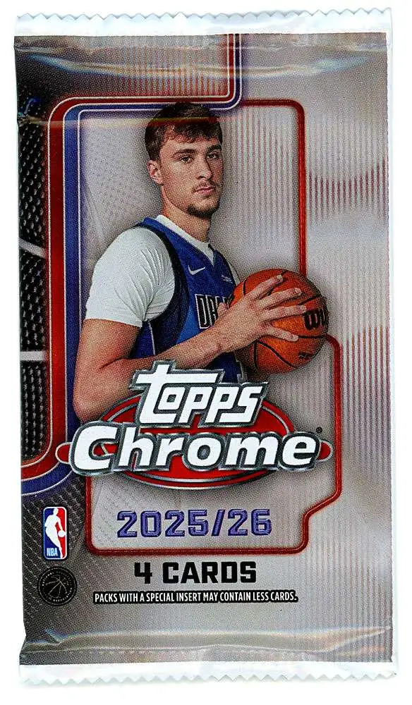 NBA Topps 2025-26 Chrome Basketball Trading Card BLASTER Pack [4 Cards]