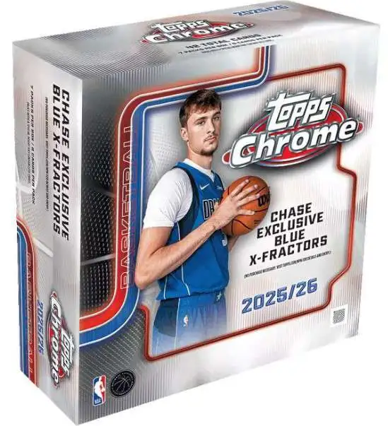 NBA Topps 2025-26 Chrome Basketball Trading Card MEGA Box [7 Packs]