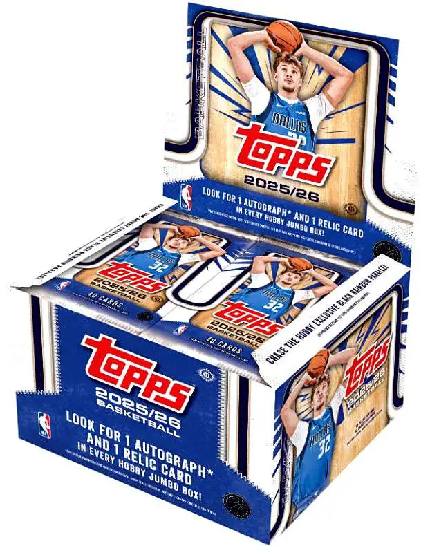 NBA 2025-26 Topps Basketball Trading Card Hobby Jumbo Box [10 Packs]