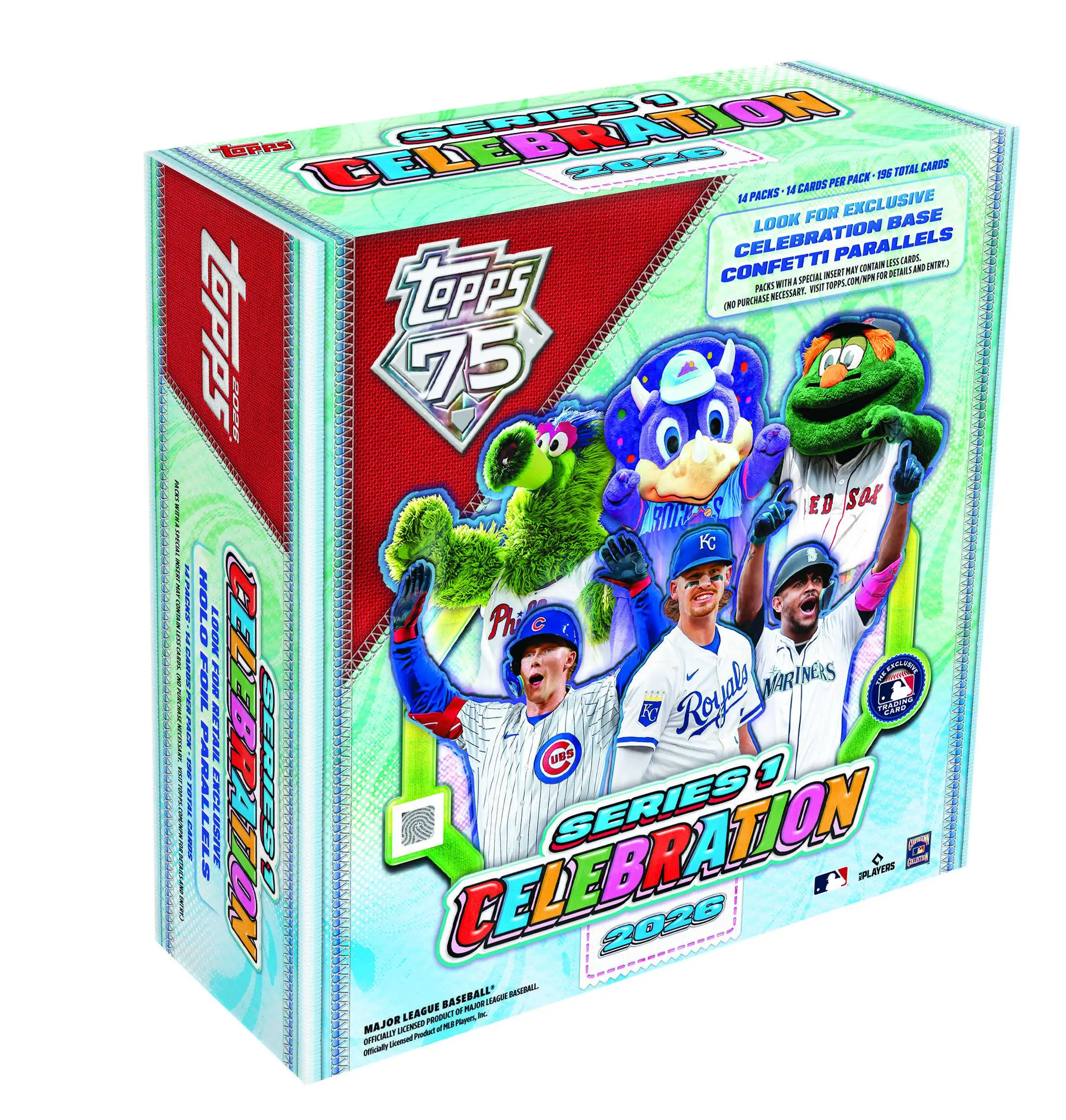 MLB Topps 2026 Series 1 Baseball Celebration Trading Card MEGA Box [14 Packs]