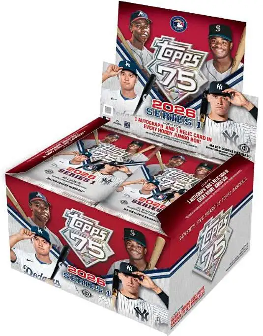 MLB Topps 2026 Series 1 Baseball Trading Card HOBBY JUMBO Box [10 Packs]