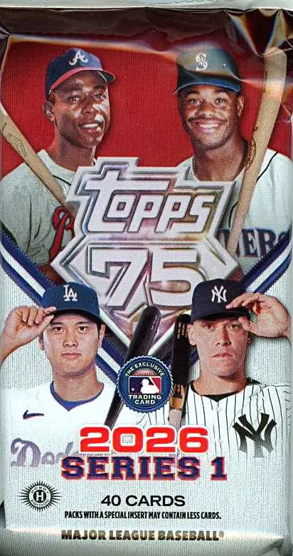 MLB Topps 2026 Series 1 Baseball Trading Card HOBBY JUMBO Pack [40 Cards]