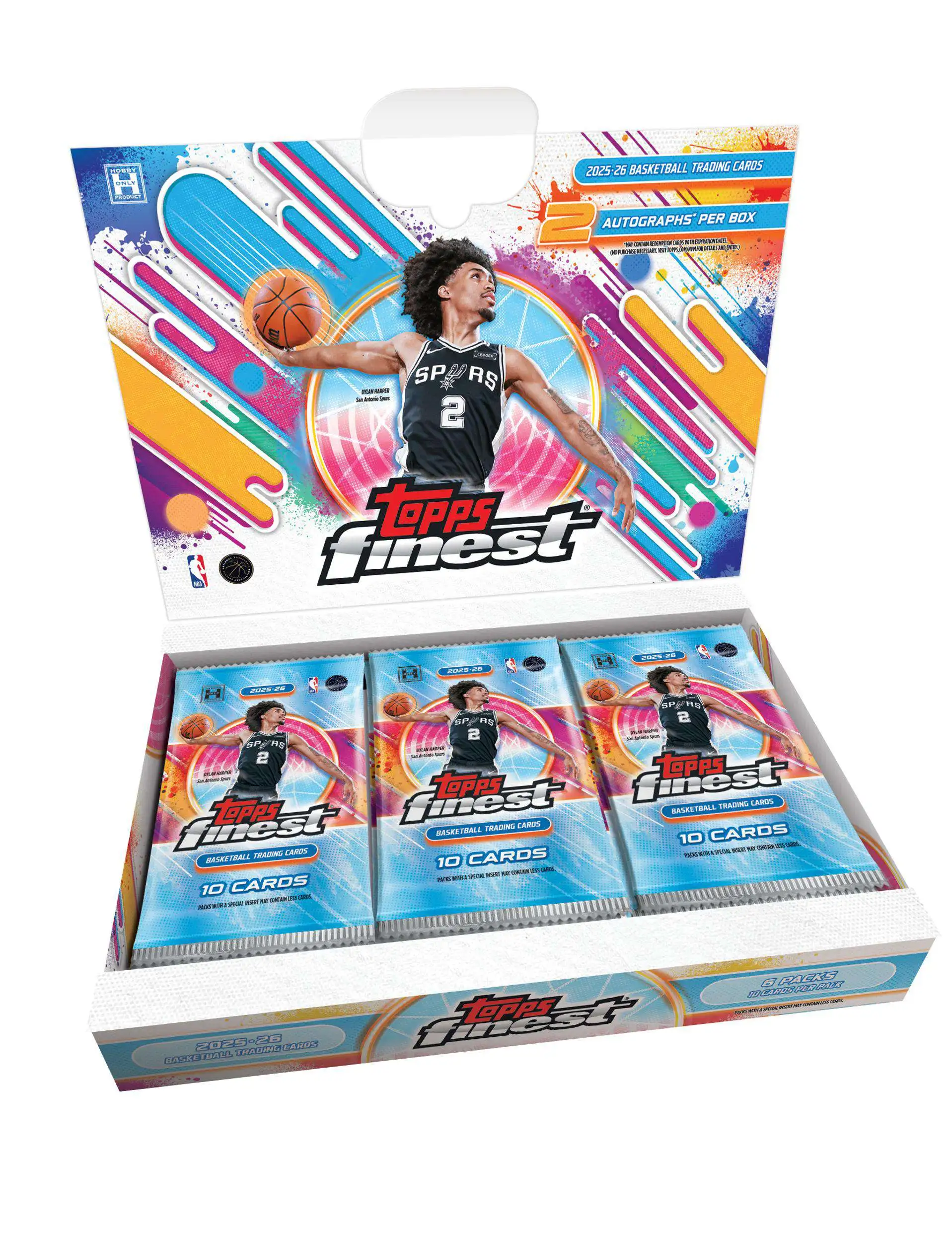 NBA Topps 2025-26 Finest Basketball Trading Card HOBBY Box [6 Packs]