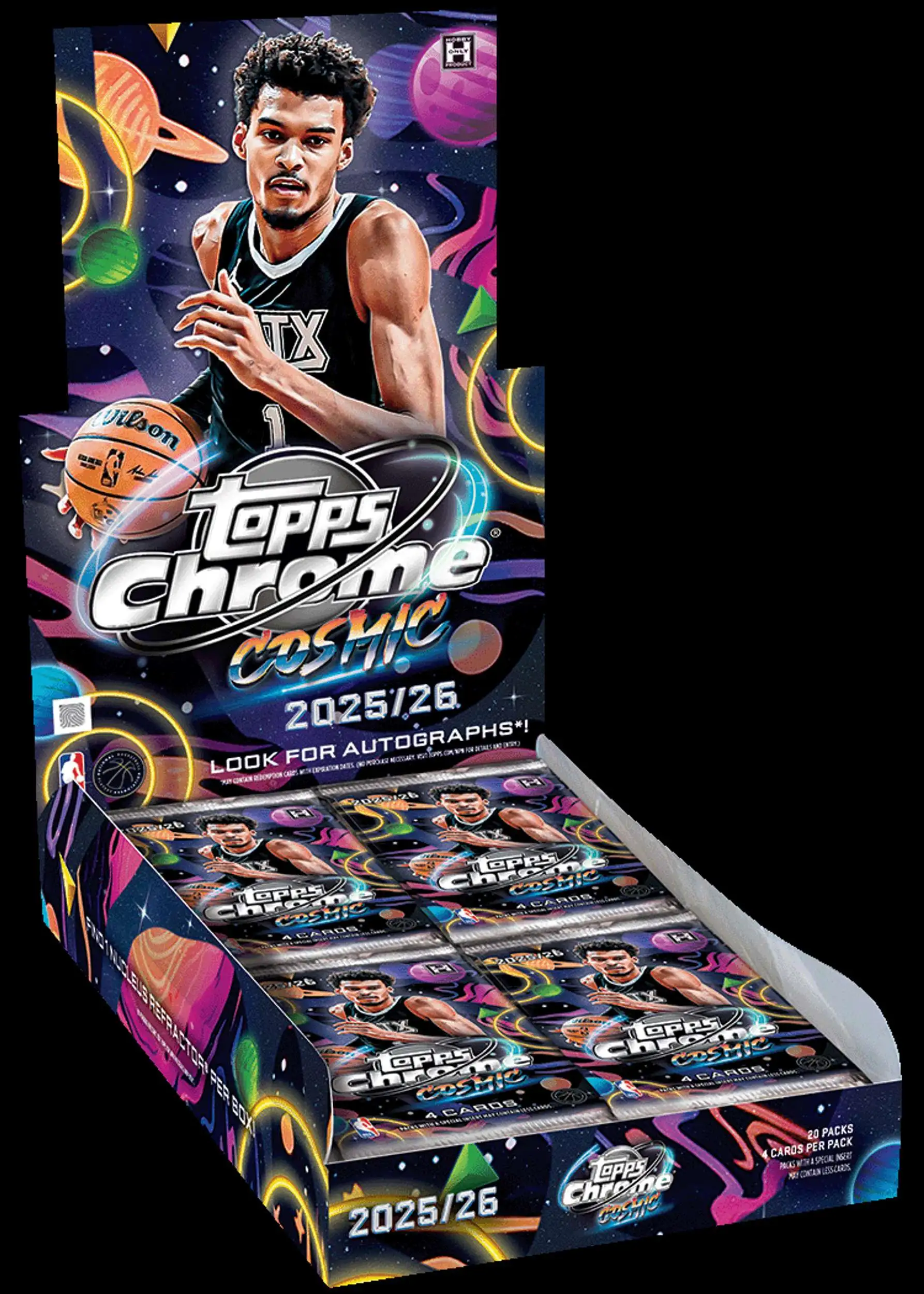 NBA Topps 2025-26 Cosmic Chrome Basketball Trading Card HOBBY Box [20 Packs]