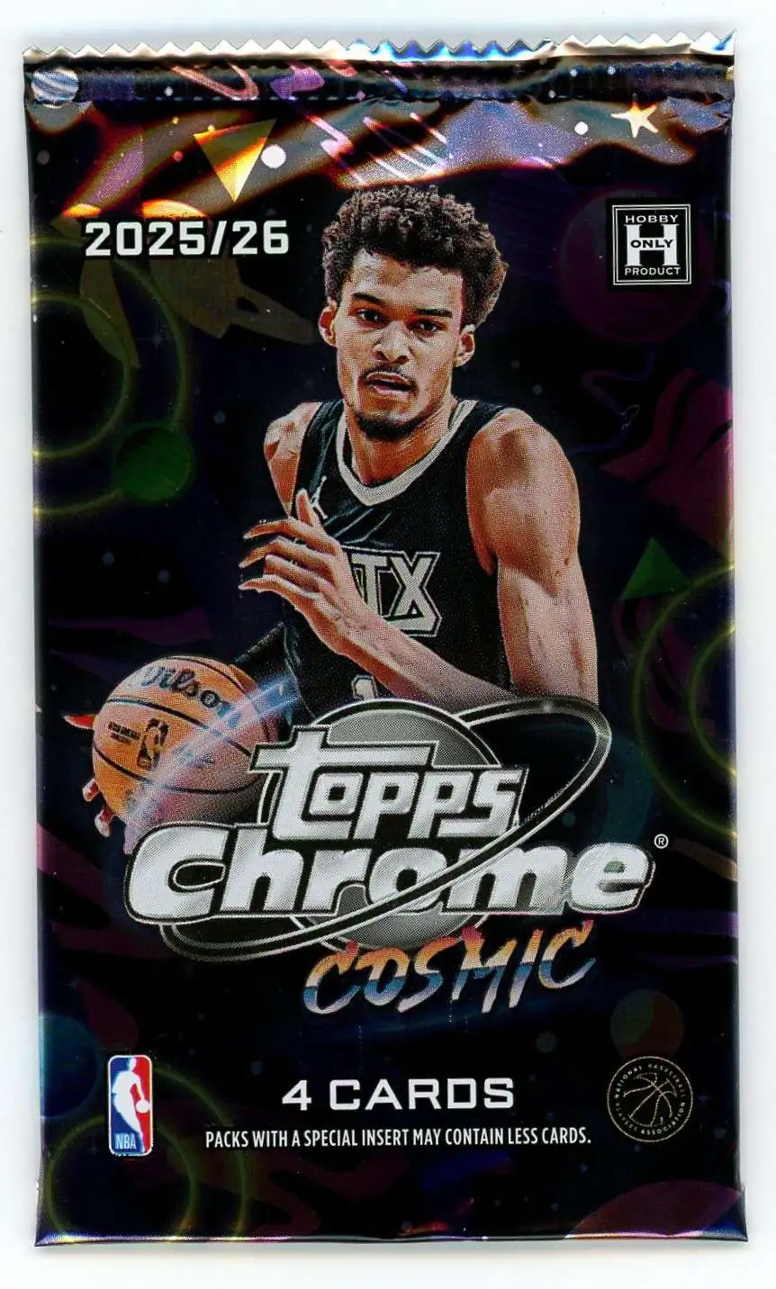 NBA Topps 2025-26 Cosmic Chrome Basketball Trading Card HOBBY Pack [4 Cards]