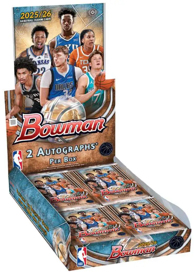 NBA Topps 2025-26 Bowman Basketball Trading Card HOBBY Box [20 Packs, 2 Autographs]