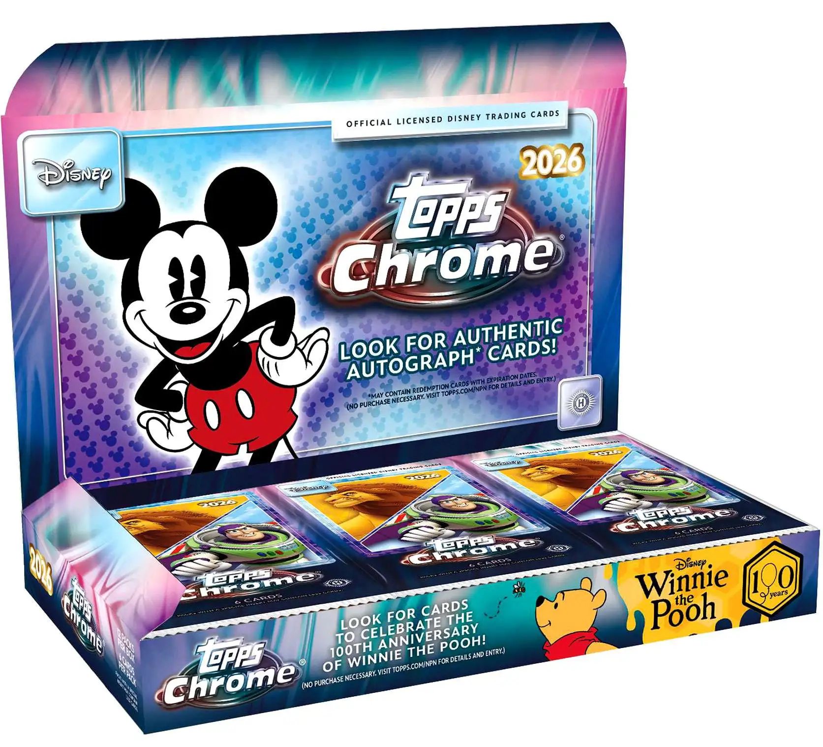 Disney Topps 2026 Chrome Trading Card HOBBY Box [12 Packs]