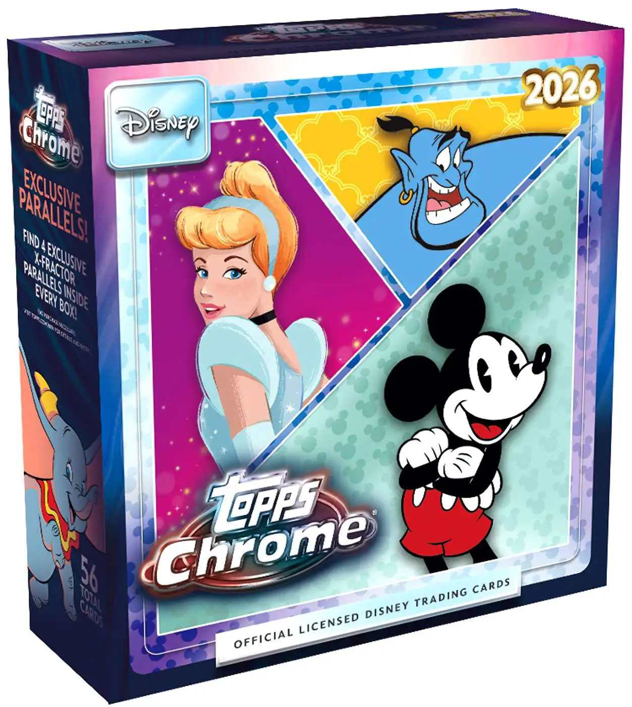 Disney Topps 2026 Chrome Trading Card MEGA Box [8 Packs]