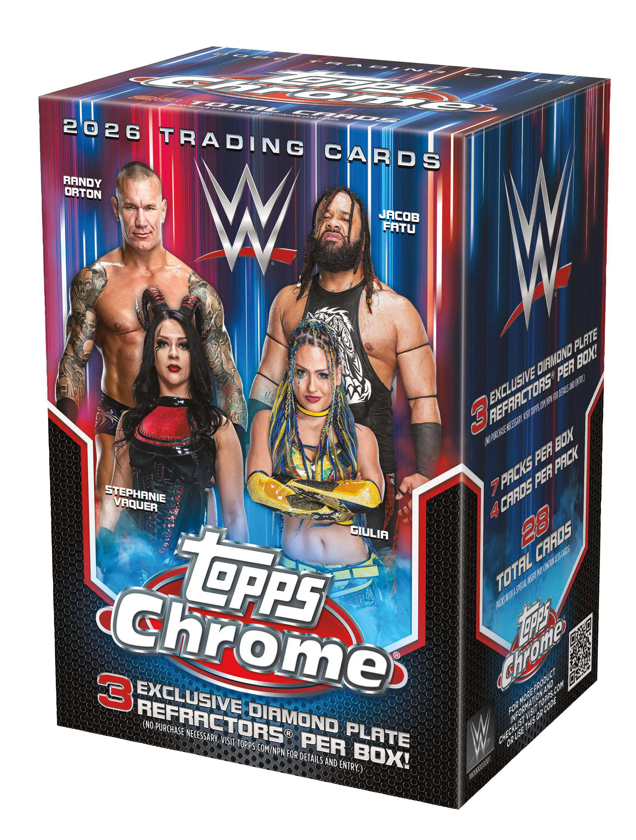 WWE Wrestling Topps 2026 Chrome Trading Card BLASTER Box [7 Packs]