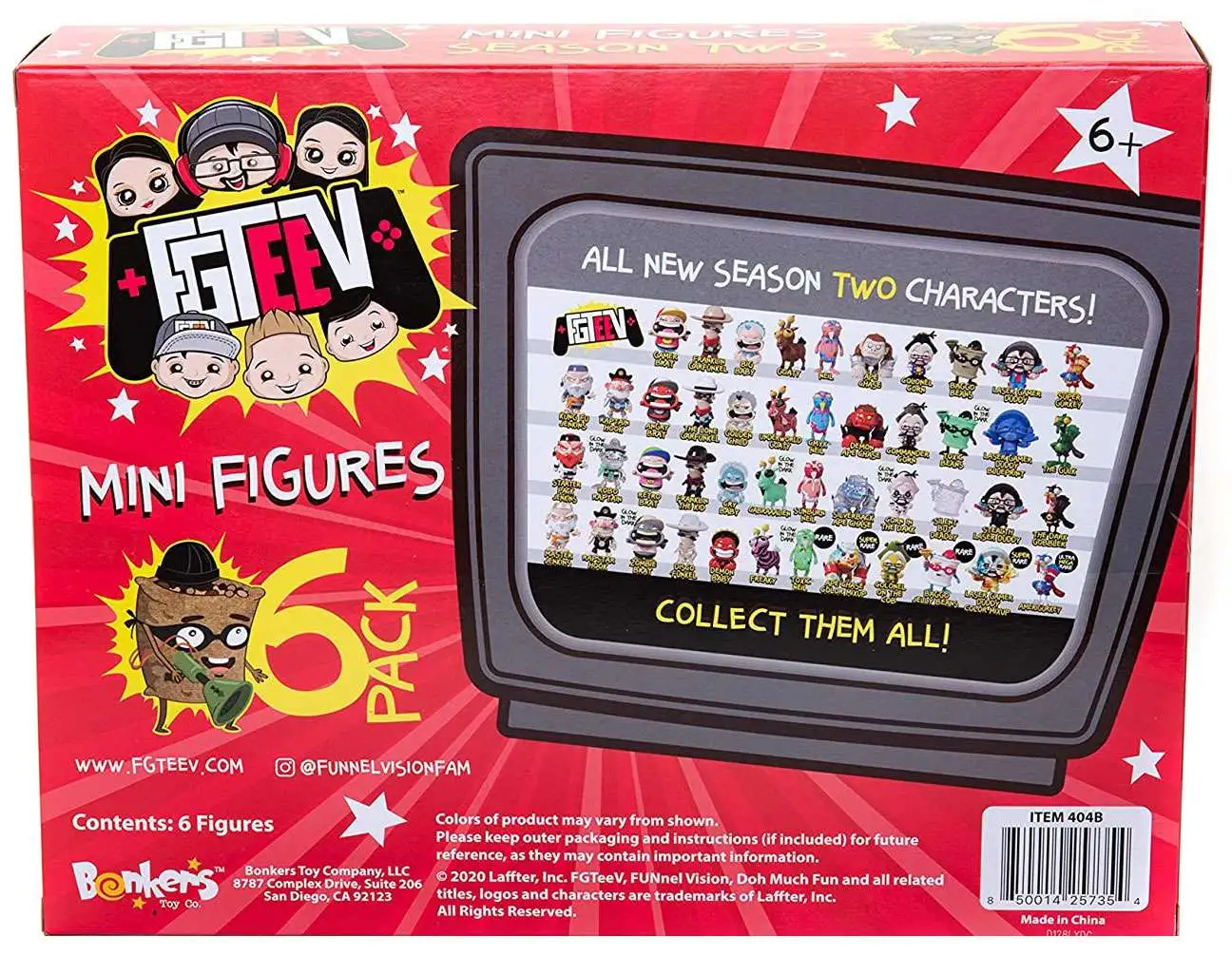 Bonkers FGTeeV 6" Mini Mystery TeeV Figure Pack for sale online 