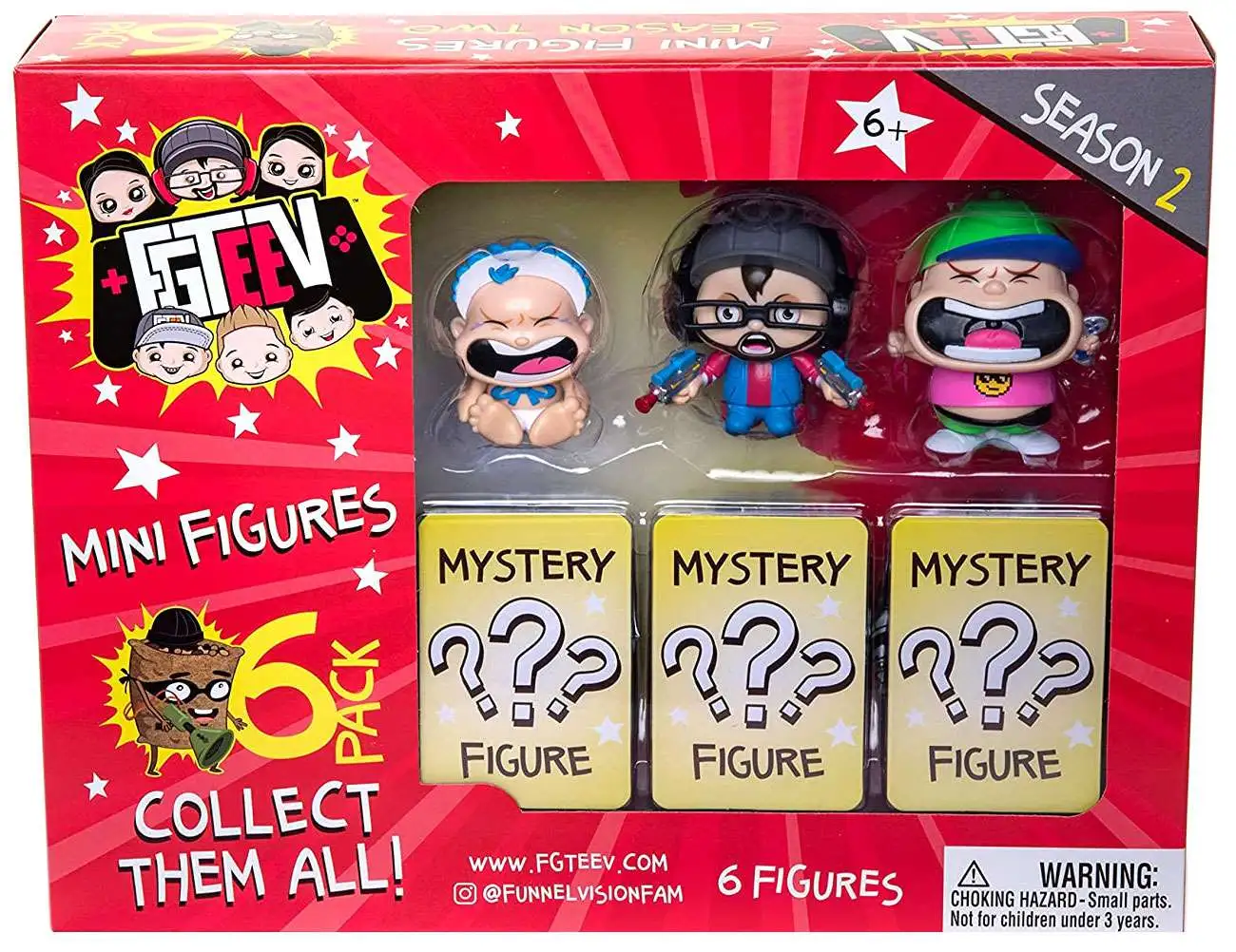 Bonkers FGTeeV 6" Mini Mystery TeeV Figure Pack for sale online 