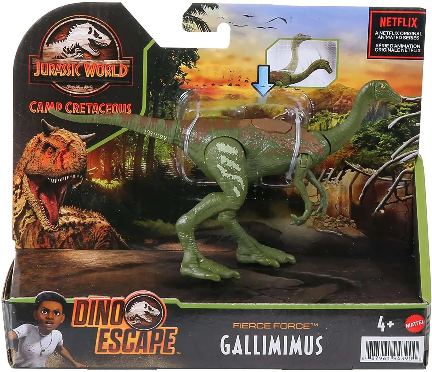 Jurassic World Mattel Darius & Gallimimus Dinosaurier Figur 