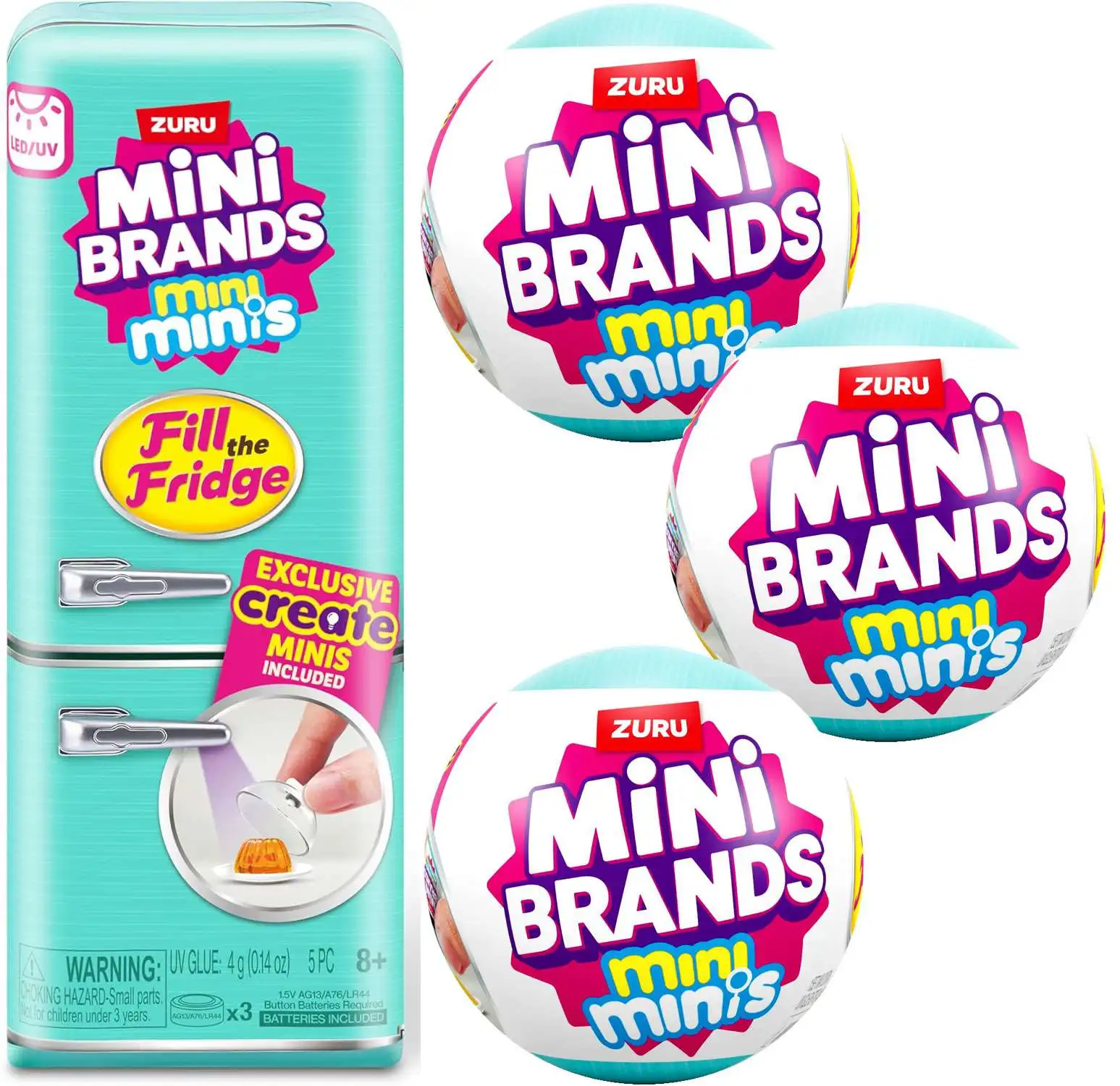 Mini Brands Mini Minis Fill The Fridge Playset 3x Mystery