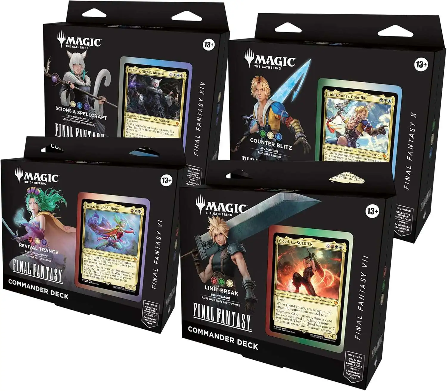 MtG Final Fantasy Set of 4 Commander Decks