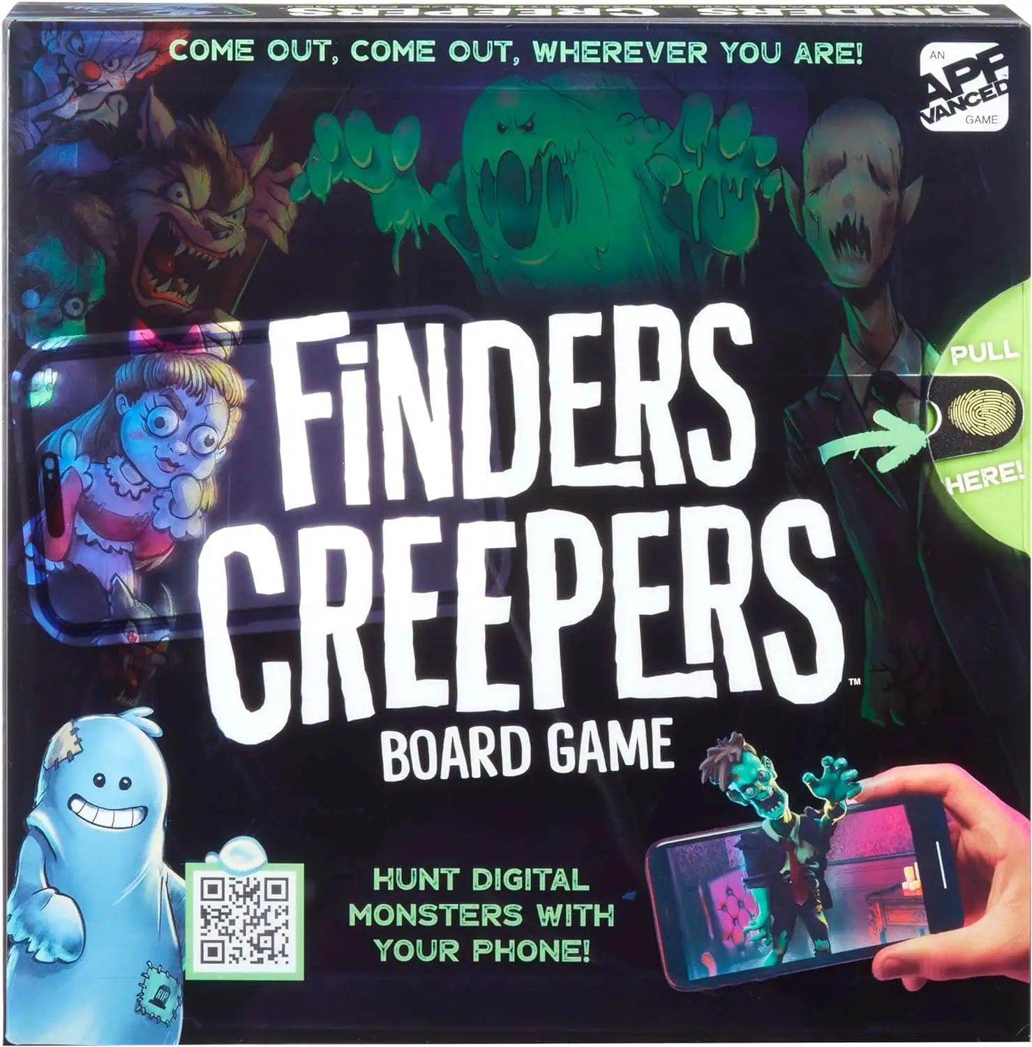 Micro Games of America Finders Creepers App-Vanced Board Game [Hunt Digital Monsters with your Phone!] (Pre-Order ships April)