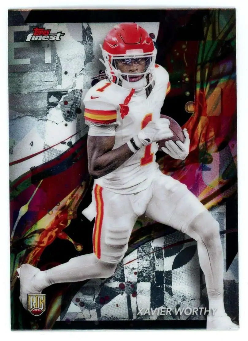 NFL 2024 Topps Finest Football Common Xavier Worthy #91 [Rookie]
