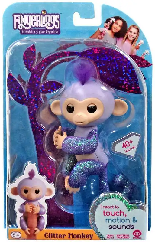 *Limited Edition* Fingerlings Glitter Monkey Red White & Blue LIBERTY Authentic 
